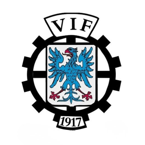 VIF:s emblem med Värmlandsörnen inom ett kugghjul, 1917
